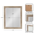 thumbnail image 5 of DesignOvation Beatrice Framed Decorative Rectangle Wall Mirror, 21 x 27, Rustic Brown, Farmhouse Rectangular Vanity Mirror for Use as Bathroom Mirror for Over Sink or Rustic Entryway Mirror, 5 of 8