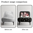 thumbnail image 6 of HELLHERO Snowmen Armless Accent Chair Protector, Elastic Bottom Trendy Armless Accent Chair Cover Slipcover for Hotel Living Room, 6 of 8