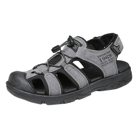 

Pimfylm Cloud Slippers Men s Slide Adjustable Straps Comfort Sandal-(Wide Medium Width) Grey 9