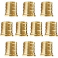 thumbnail image 1 of 3/4" PEX Barb Plug End Cap Brass Crimp Fittings (Pack of 10), 1 of 5