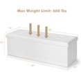 thumbnail image 2 of LINJH 45 Inches Folding Storage Ottoman Bench, Storage Chest Footrest Stool with Faux Leather, Entryway Bench 45'' x 15'' x 15'' (White), 2 of 9