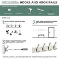 thumbnail image 3 of Liberty B59103Z-W-C Single Prong Robe Hook - White - 1 Pack, 3 of 3