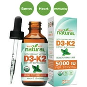 Why Not Natural D3K2 Liquid Drops, 5000 IU with Organic Coconut MCT Oil.