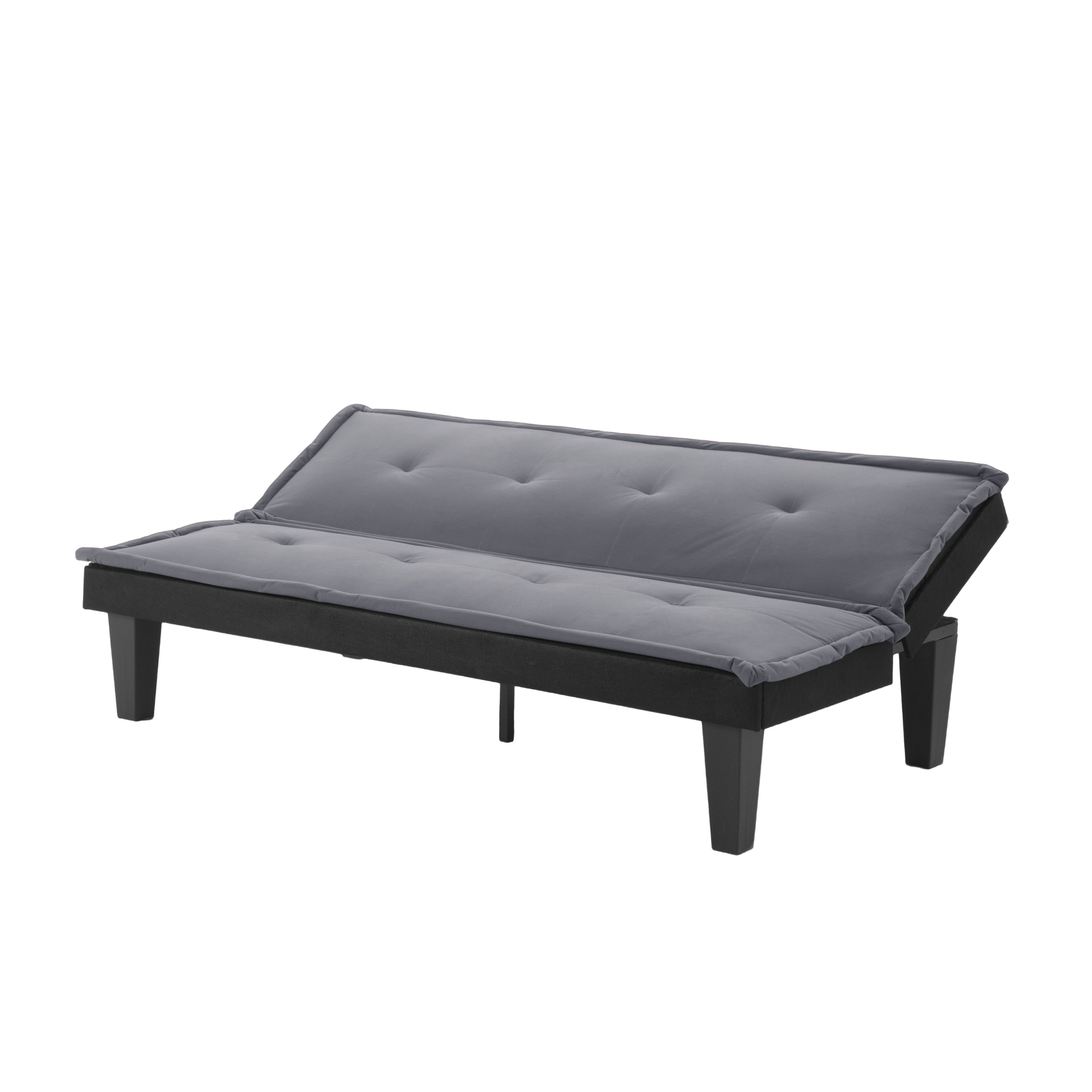 Gewnee 62.99”Futon Sofa Bed,Loveseat Sleeper Sofa with 5-level Adjustment,Suitable for Apartments,Offices or Guest Rooms.Dark Grey