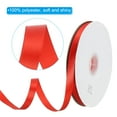 thumbnail image 3 of Uxcell 1/2" W x 100 Yards Polyester Satin Ribbon, Perfect for Craft Wedding Decor Party Hair Bow, Bright Red, 3 of 6