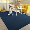 thumbnail image 3 of Arogan Soft Low Pile Rug Modern Area Rugs for Bedroom Living Room,Suitable for Boys Girls Teenagers and Adults with Super Soft Touch , Navy Blue , 6' x 9', 3 of 8