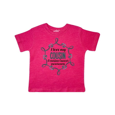 

Inktastic I Love My Cousin Ovarian Cancer Awareness Gift Toddler Boy or Toddler Girl T-Shirt