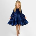 thumbnail image 2 of Girls Ruffle Princess Dress Long Sleeve Casual Dresses Party Midi Dress, 2 of 5
