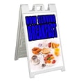 thumbnail image 1 of Now Serving Breakfast (24" X 36") Standard A-Frame Signicade, Includes Decal Applied To Stand, 1 of 4