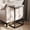 Greige and Black, variant on LEDREM Slim C‑Shaped Side Table, Slide Under Sofa & Bed, Stable Steel Frame, 26.2” Height, Compact Space-Saving Bedside Table