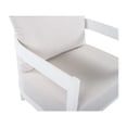 thumbnail image 4 of Christopher Knight Home 4 Piece Patio Conversation Set, Aluminum Sofa Chairs with Glass Table, White + Beige, 4 of 16