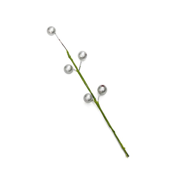 Inteprter Simulación de Navidad, bayas, fiesta de cumpleaños, selección de fiesta, accesorio de Navidad, ramo de ambientes, decoración Kits de decoración para fiestas Plata