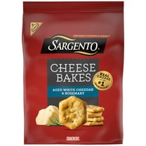Sargento® Cheese Bakes Aged White Cheddar & Rosemary Crackers, Cheese Crackers, Lunch Snacks, 4.5 oz