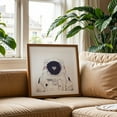 thumbnail image 2 of Astronaut love - Illustration Astronaut Space Modern Art Sci-Fi Minimalist Retro Oak Framed Wall Art Print 16 x 16 inches, 2 of 8