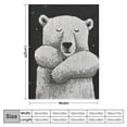 thumbnail image 4 of Orinice Polar Bear Warm Lightweight Blanket Soft Fleece Blankets for All Seasons - Decorative Throw Blanket for Living Rooms, Sofa, Office - Multiple Sizes Available 50x60in, 4 of 6