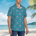 thumbnail image 5 of Balery Cartoon Whale Print Men's Hawaiian Shirts Short Sleeve Beach Shirt Relaxed Fit Vacation Button Down Shirts-XX-Large, 5 of 9
