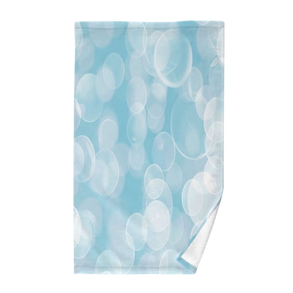 Pure Cotton Face Towel 16x28 Inches Hand Towel Bath Towel Hand Bath Towels Soft Good Water Absorption for Washing Face Wiping Face Blue Bubble