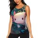 thumbnail image 1 of Fotbe Whimsical Axolotl Fantasy Blusas Sin Mangas para Mujer – Estilo Casual, Corte Suelto, Slim-Fit, Cuello Redondo Deportivo, Tops de Verano para Gimnasio y Yoga-Small, 1 of 7