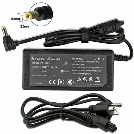 

AC Power Adapter Charger For Toshiba Satellite C655-S5123 P855-S5102 Supply Cord