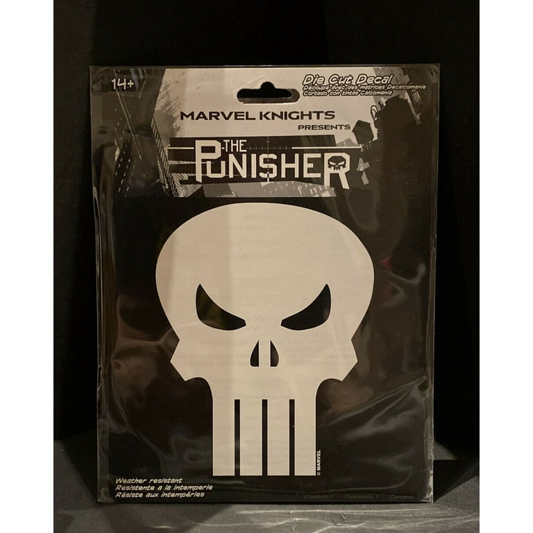 The Punisher Skull logo Vinyl Decal 7 tall x 5 wide Marvel