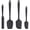 Black, variant on U-Taste 600°F High Heat Resistant Silicone Spatula Set of 4, BPA-Free Food Grade Kitchen Cooking Baking Mixing One Piece Seamless Flexible Rubber Scraper for Nonstick Cookware (Black)