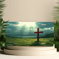 thumbnail image 4 of 1 Pcs 2D Flat License Plate Covers & Frames, Red Cross For Decorative Front, Waterproof For Decoration Aluminum License Plate Covers & Frames Cover For Men Women, 12" X 6", 4 of 6