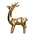 thumbnail image 2 of Resin Christmas Reindeer Figurines Deer Statues Elk Sculpture Deer Ornaments,Cute Standing Sitting Gold Deer Figurine for Christmas Table Decor Mantel Centerpieces Christmas Decor, 2 of 9
