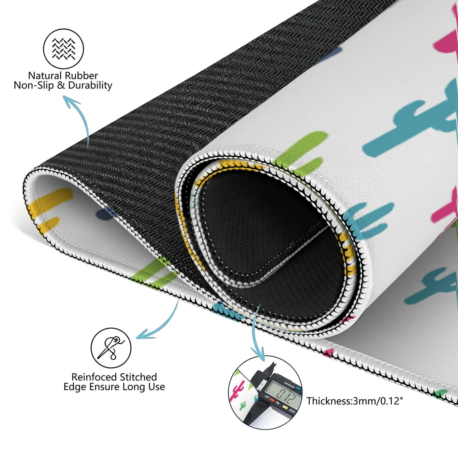 31.5 Inch Plants Inspired Table Cover Made of High Quality Rubber Material Featuring Anti-Slip Properties and Noise Reducing Qualities for Card Games