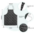 thumbnail image 7 of Black White Halloween Skull Pattern Kids Aprons for Girls and Boys,Adjustable Neck Strap Toddler Aprons for Kids Cooking Baking,23.6"x19", 7 of 7