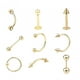thumbnail image 3 of 9 piercings para el ombligo, colgantes, para el ombligo Oro, 3 of 9