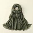 thumbnail image 2 of Women Summer Scarfs Lightweight Large Long Gauze Shawl Linen Beach Wrap Plain 75”×43”, 2 of 5