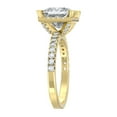 thumbnail image 4 of ARAIYA FINE JEWELRY 10K Yellow Gold Princess and Round Shape Lab Grown Diamond Prong-Set Engagement Ring Size 8 (2 cttw, D-F Color, VS Clarity), 4 of 6