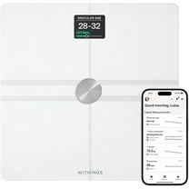 WITHINGS Body Comp - Scale for Body Weight and Complete Body Analysis, Wi-Fi & Bluetooth, Baby Digital Scale, Accurate Visceral Fat, Heart Health, Scales Compatible with Apple, FSA/HSA