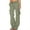 Green, variant on Women's Casual Cargo Pants Multiple Pockets Loose Straight Leg Pants
