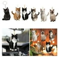 thumbnail image 2 of ROZYARD Decorative Black Cats Mirror Hanger Enhances Car Atmosphere & Reduces Fatigue, 2 of 13