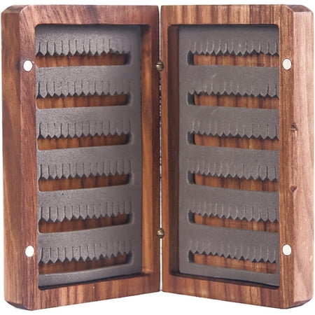 Black Walnut Wooden Fly Box Hand Made Premium Fishing Tackle Box