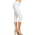 thumbnail image 2 of Jvini Women's Pull On Capri Pants Stretch Knit Denim Jeggings With Pockets, 2 of 3
