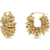 Gold Hoop Earrings for Women, Cubic Zirconia Earrings, Trendy Dainty Earrings, Chunky Gold Earrings, Gold Plated Earrings Jewelry Gifts for Women