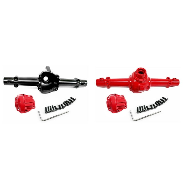 mmirethe 2pcs 1/10 Front And Rear Axle Housings Aluminum Alloy Compact Yet Durable Design For RGT 86100 86100JC FTX5579 Black