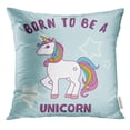 thumbnail image 1 of RYLABLUE Girl Mignon Magique Unicorn Design Né pour Tre Doux Housse de Coussin, 1 of 1