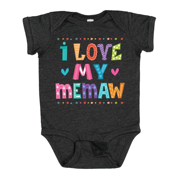 Inktastic I Love My Memaw Gift for Granddaughter Girls Baby Bodysuit