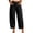 11#Q Black, variant on Cropped Linen Capris for Women Barrel Drawstring Wide Leg Capri Pants Cotton 2026 Casual Summer Boho Baggy Pull on Palazzo Trousers Black XL