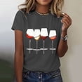 thumbnail image 4 of ZHENHONG Graphic Tees for Women, Women's Wine Glass Printed Shirt Short Sleeve Crew Neck T Shirt Lightweight Soft Casual Summer Clothes Going Out Tops, 4 of 4