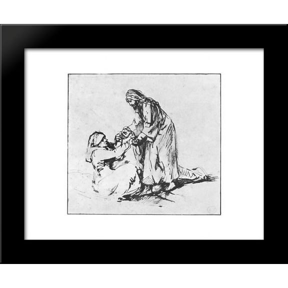 Healing of Peter`s Mother in law 20x24 Framed Art Print by Rembrandt