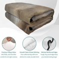 thumbnail image 4 of Full Quilt Set 78''x90'', Brown Lightweight Summer Bedspread Coverlet Set with 2 Pillow Shams, Abstract Art Modern Ombre Oil Painting Breathable All Season Quilt Bedding for Bedroom/Guest Room, 4 of 9
