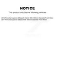 thumbnail image 2 of Transit Auto Front Rear Wheel Bearings Disc Brake Rotors and Ceramic Pads Kit (10Pc) for Car Porsche Cayenne with 350mm Diameter Rotor - Left Right Side (Driver Passenger) KBB-117439, 2 of 11