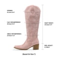 thumbnail image 2 of DREAM PAIRS Women's Knee High Cowboy Boots Embroidered Western Boots with Narrow Square Toe Comfortable Chunky Heel Tall Boots with Inner Zipper, 2 of 7