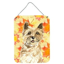 Fall Leaves Cairn Terrier Wall or Door Hanging Prints