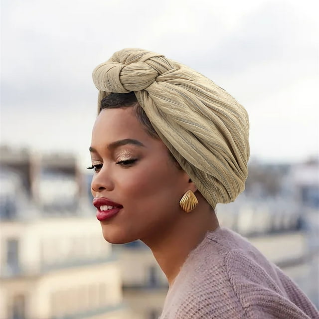Woman Muslim Headscarf Cap Cotton Headband African Turban For Ladies Caps Muslim Headpiece