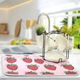 thumbnail image 5 of Yayeee Dish Drying Mat for Kitchen Counter 18"x24" Microfiber Absorbent Pad, Cartoon Strawberry, 5 of 7
